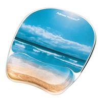 fellowes mousepad wrist support sandy beach design 9179301