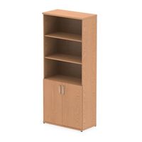 impulse 2000mm open shelves cupboard oak