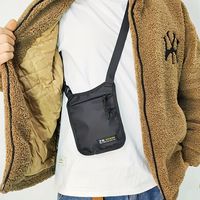 bolso cruzado casual para hombres resistente al agua de tela bolso de hombro almacenamiento de telefono movilllavesmonedas adecuado para hacer ejercicio viajar caminar comprar desplazarse