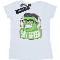 marvel camiseta manga larga avengers endgame say green para mujer