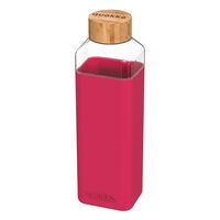 botella cristal con funda de silicona 700 ml maroon