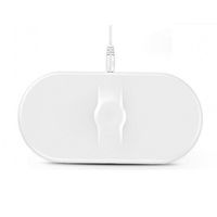 devia cargador inalambrico triple para apple watchiphone y airpods blanco