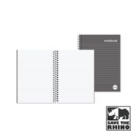 rhino a5 hardback notebook wirebound 160 pages 8mm lined