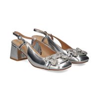 alma en pena zapatos de tacon bajo mujer - plata talla 40