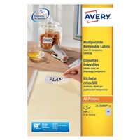 avery mini labels removable laser 80 per sheet - l4732rev-25