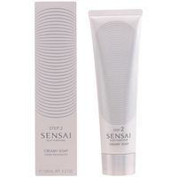 sensai desmaquillantes  tonicos silky purifying creamy soap para mujer