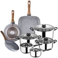 san ignacio toledo bateria de cocina 8 piezas  set de 2 sartenes daimiel  saten asador