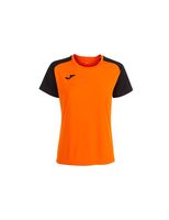 camiseta de futbol joma academy iv manga corta mujer naranja negr