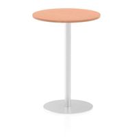 italia 600mm poseur round table beech top 1145mm high leg