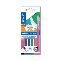 pilot frixion ball stick erasable gel pens wallet assorted pack 6