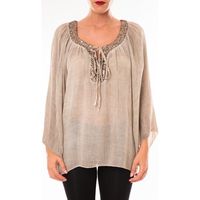 tcqb tunica tunique tdi paillettes taupe para mujer