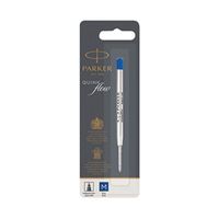 parker quink ballpoint pen refill cartridge medium nib blue pack 12