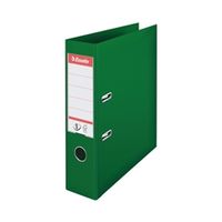 esselte no 1 lever arch file slotted 75mm a4 green 10 pack 811360