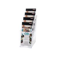 literature display holder multi tier for wall or desktop 4 x 13xa4