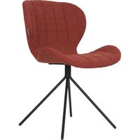 silla de diseno ergonomica en tejido naranja