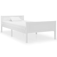 vidaxl estructura de cama sin colchon madera de pino blanco 100x200 cm