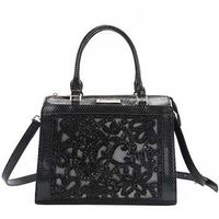 nicole lee bolso de mano bolso satchel con encaje negro para mujer