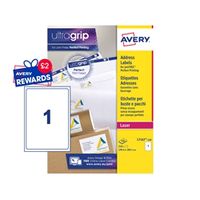 avery addressing labels laser jam-free 1996x2891mm white 250 labels