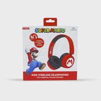 auriculares infantiles inalambricos super mario logo bluetooth plegables