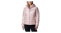 chaqueta de plumon con capucha columbia pebble peak rosa para mujer