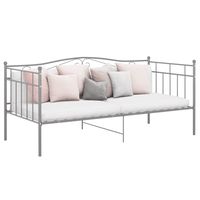 vidaxl estructura de sofa cama sin colchon metal gris 90x200 cm