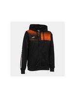 chaqueta con capucha joma eco super nova mujernina negro naranja