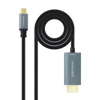 nanocable cable conversor usb-c a hdmi 21 8k 60hz 18m negro