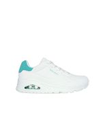 zapatillas skechers uno - pop back mujer blanco morado