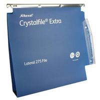 rexel crystalfile extra 50mm lateral file 500 sheet blue 25 pack