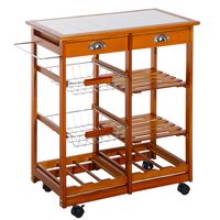 carrito de cocina marron 74 x 37 x 76 cm