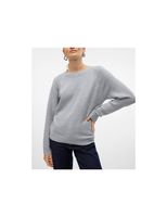 sudadera vero moda doffy o-neck light grey melange mujer