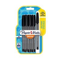 papermate inkjoy 100 cap medium black pack of 8 1956739