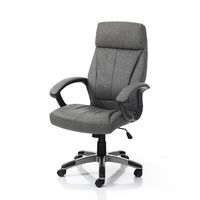 silla de oficina en polipiel gris cm a111121xl64xp63