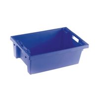 solid slide stack 600x400x200mm blue nesting container