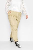 yours pantalones parachute crema de algodon mujer curvy y tallas grandes yours