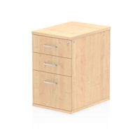 impulse 600 desk high pedestal 3 drawer maple - i000249