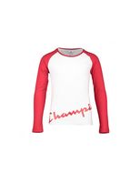 camiseta sportswear champion manga larga white-red