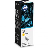 botella de tinta original hp 31 amarillo