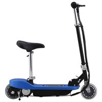 vidaxl patinete electrico con asiento azul 120 w