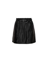 falda only onlheidi faux leather black mujer