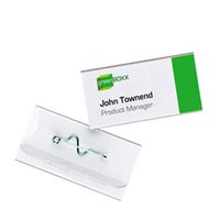 durable pin name badge 30x60mm