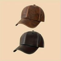 gorra de beisbol de cuero pu unisex vintage de color solido estilo desgastado sombrero deportivo de golf transpirable gorras ajustables para mujeres y hombres