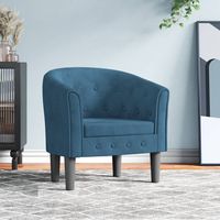 vidaxl sillon de terciopelo azul oscuro