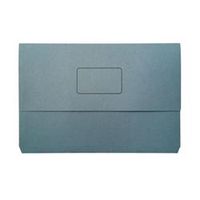 document wallet 220gsm foolscap blue pack of 50 45913kin02