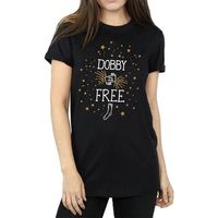 harry potter camiseta manga larga dobby is free para mujer