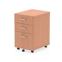 impulse under desk pedestal 3 drawer beech - i001648