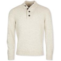 barbour jersey patch half zip knit - pearl para hombre