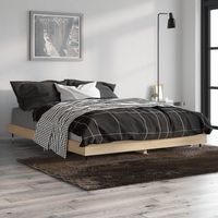 vidaxl estructura de cama madera de ingenieria roble sonoma 135x190 cm