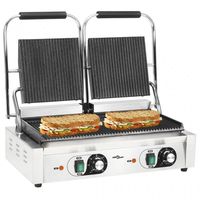 vidaxl grill parrilla estriada doble 3600w 57x305x20cm