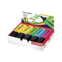 stabilo boss highlighter pen chisel tip assorted pack 10 - 7010-1